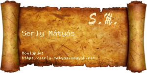 Serly Mátyás névjegykártya