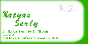 matyas serly business card